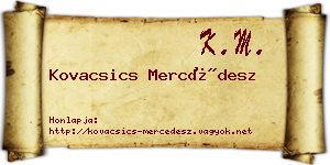 Kovacsics Mercédesz névjegykártya
